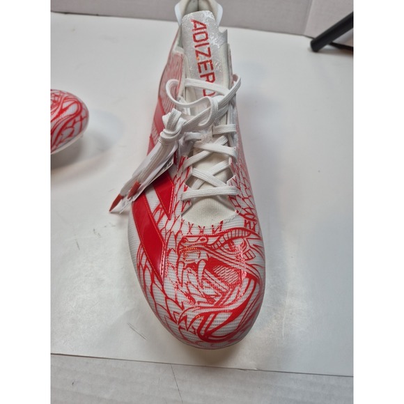 Adidas Adizero Football Cleats Mens Red White Graphic GV9090 Low Top New main image 8